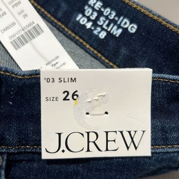 J. Crew cc548 Mid-rise slim jean in 2003 super-stretch NWT size 26 - Picture 7 of 12